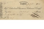 Cheque of Union Bank of Croydon, 1844