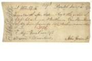 Bill of exchange drawn of Cave, Ames & Co, 1793