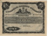 Unissued £1 note of Dumbell's Banking Co, 19th century