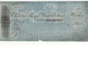 Cheque form of Christy, Lloyd, Winterbottom & Worsley, 1820s