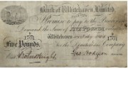 £5 note of Bank of Whitehaven, 1905