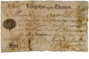 £5 note issued by Shrubsole & Lambert, 1817