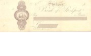 Cheque form of Bank of Stockport, 19th century