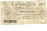 £1 note of John Percival & Sons, 28 September 1822