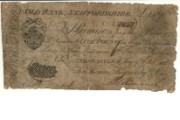 £1 note of Old Bank, Staffordshire, 1820s