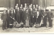 The staff fire brigade of Bartholomew Lane branch of Parr's Bank Ltd, 1912