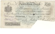 £10 note of Faversham Bank, 1882