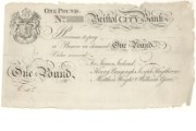 £1 note of Bristol City Bank, c.1810