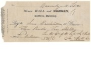 Cheque of Hall & Morgan, 1830