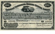 £1 note of Guernsey Commercial Banking Co Ltd, 1921