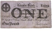 £1 note of Samuel Smith, Richard & Henry Ellison, Lincoln Bank, 1826
