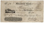 £5 note of Ilfracombe Bank, 1835