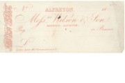 Cheque of Wilson & Son, 19th century