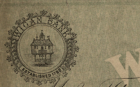 Detail from a cheque form of Thomas Woodcock, Sons & Eckersley, 1870s