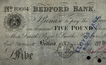 £5 note of Thomas Barnard & Co, 1905