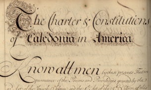 Charter and constitutions of Caledonia in America, 1698