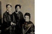 Photograph of Fanny Hopkins (centre) with her family, 1870
