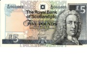Earl of Ilay depicted on £5 banknote, 1987-2016