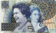 Detail of the Queen's golden jubilee commemorative £5 note