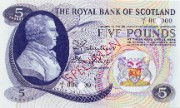Royal Bank of Scotland £5 note, 1966