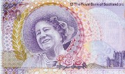 Detail of the Queen Mother commemorative £20 note