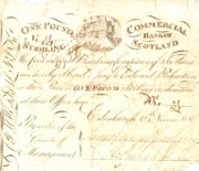 Counterfeit £1 note of Commercial Bank of Scotland, 1810
