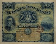 Unissued specimen £1 note of National Bank of Scotland, 1893