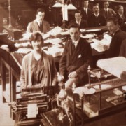 Staff of the Royal Bank of Scotland's Glasgow office, c.1925