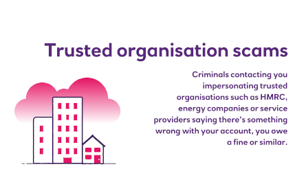 Trusted Organisation Scam Infographic