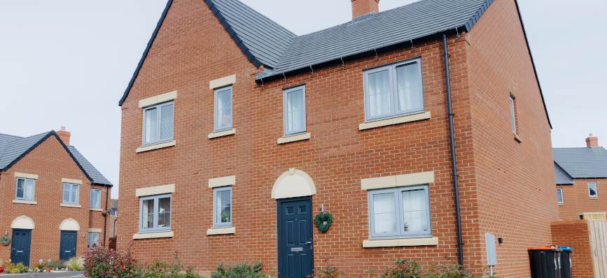 red brick detached house