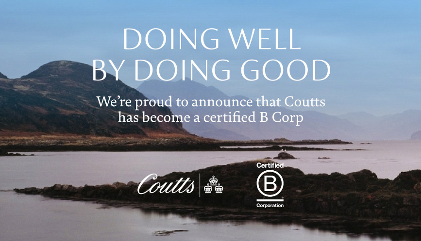 Coutts celebrates BCorp ™ status with launch of Purpose Led Accelerators