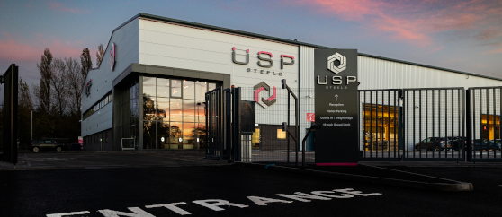 This image shows the outside of USP Steels’ warehouse in the West Midlands. 