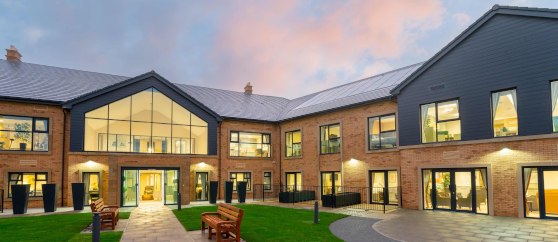 This image shows a care home owned by the Eric Wright Group. 