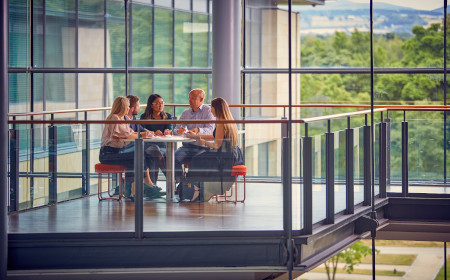 Meeting in an office