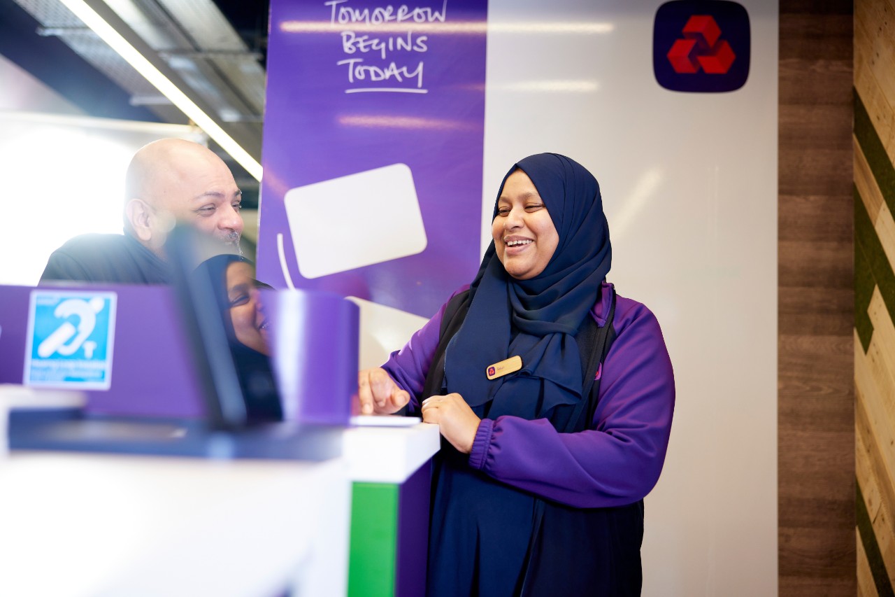 Branch colleagues smiling at work